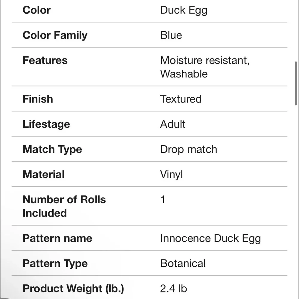 New 2 rolls Innocence Duck Egg Wallpaper by Graham & Brown